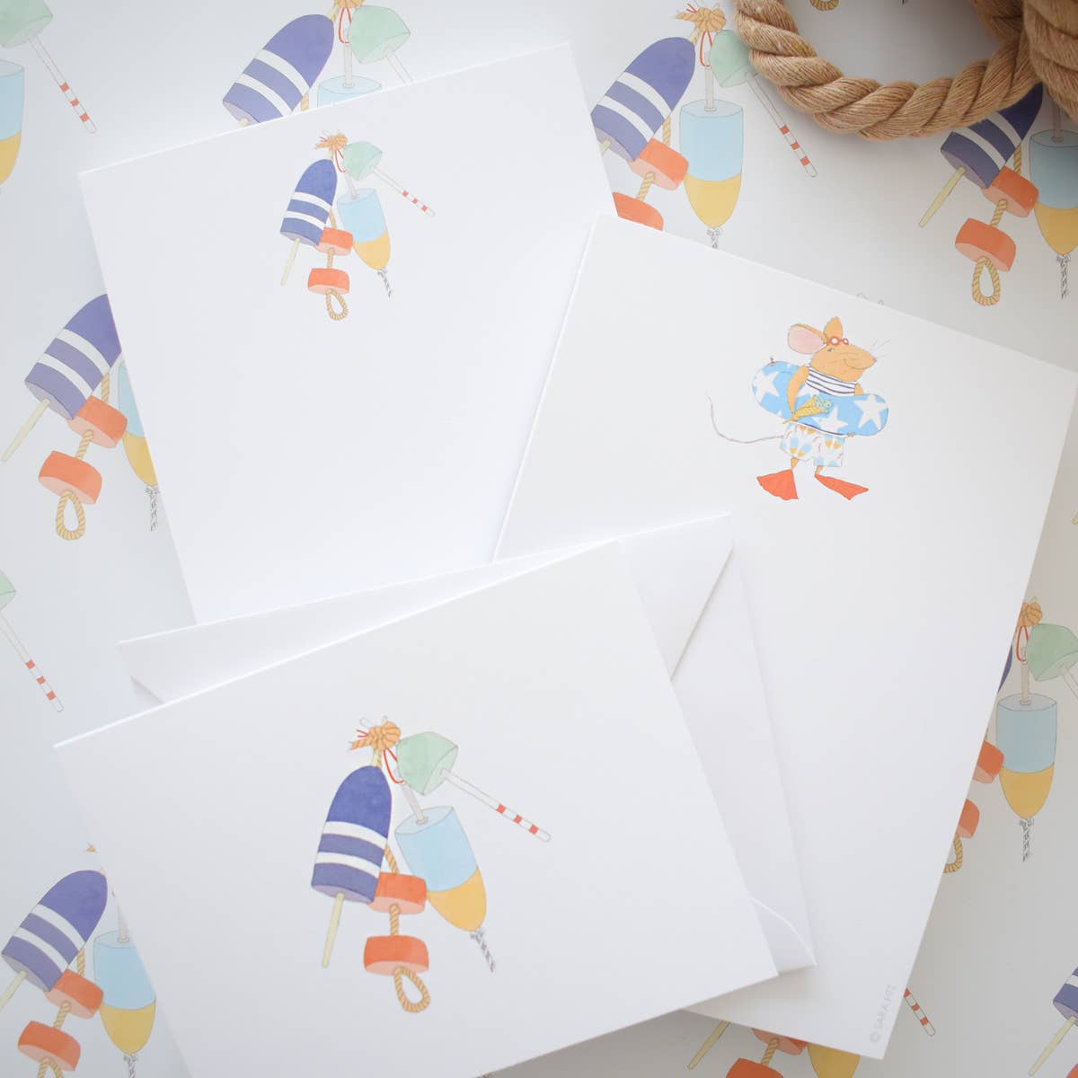 Buoy Bunch Sleeved Note Card - Sara Fitz