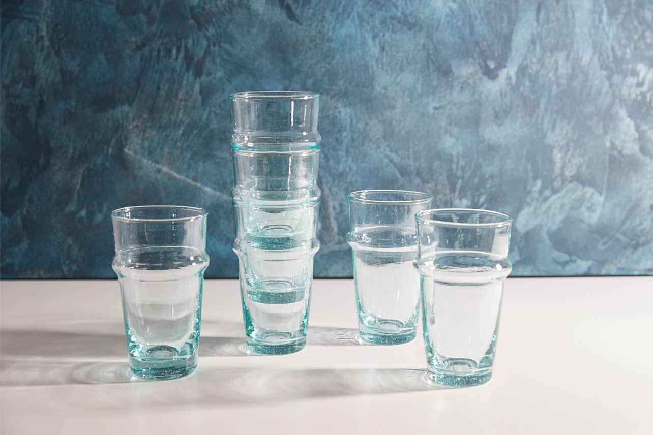 Clear Moroccan Drinking Glass