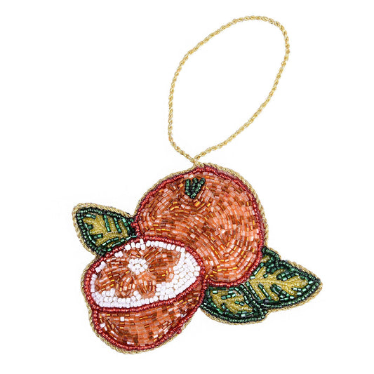 Handmade Beaded Hanging Oranges