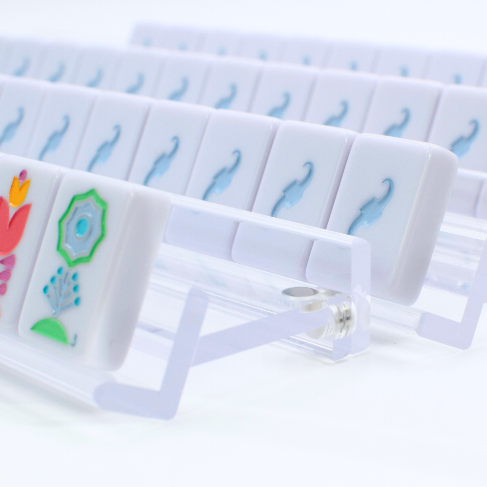 Wavy Acrylic Mahjong Racks | Multi-Colors | Magnetic Pushers