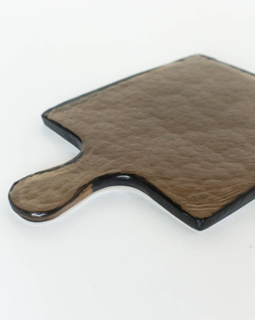 Handblown Hammered Glass Serving Tray