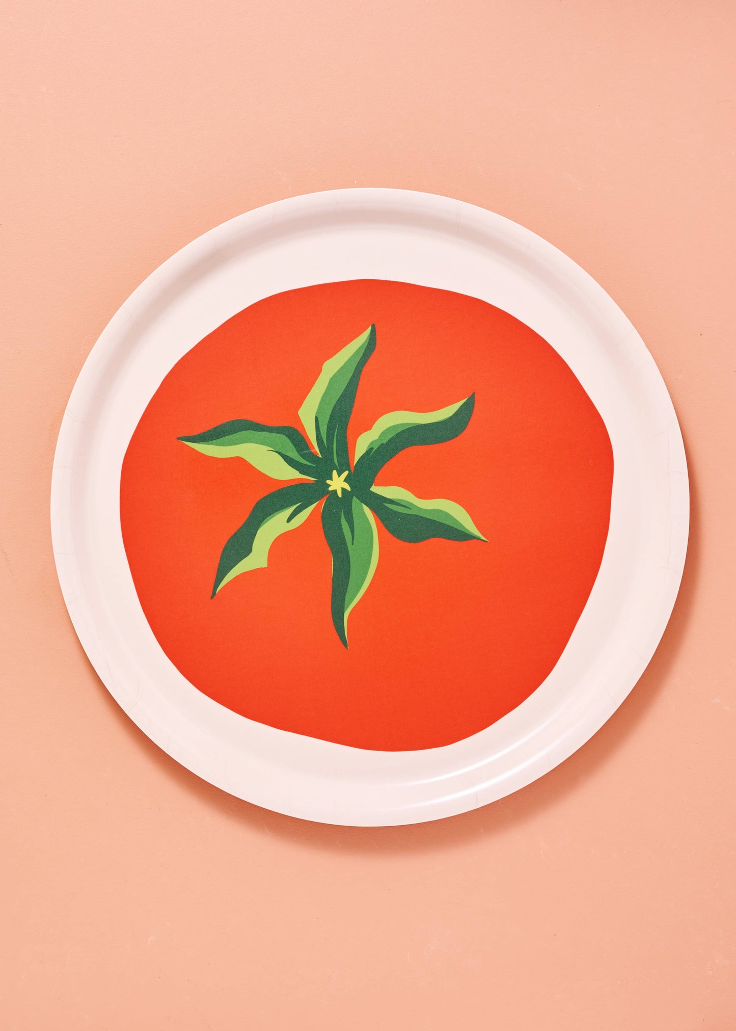 One & Only Paper - Tomato Bent Birch/Melamine Serving Tray Platter