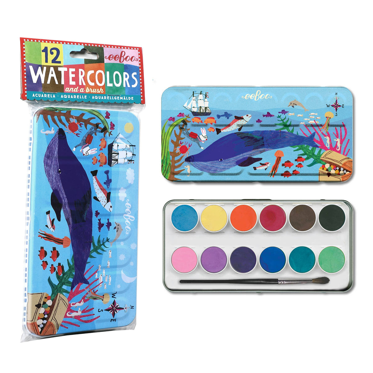 Watercolors Tin - In the Sea