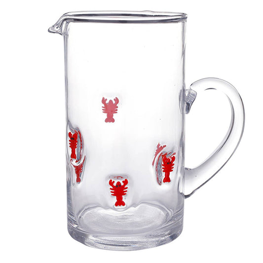 Lobster Icon Glass Pitcher