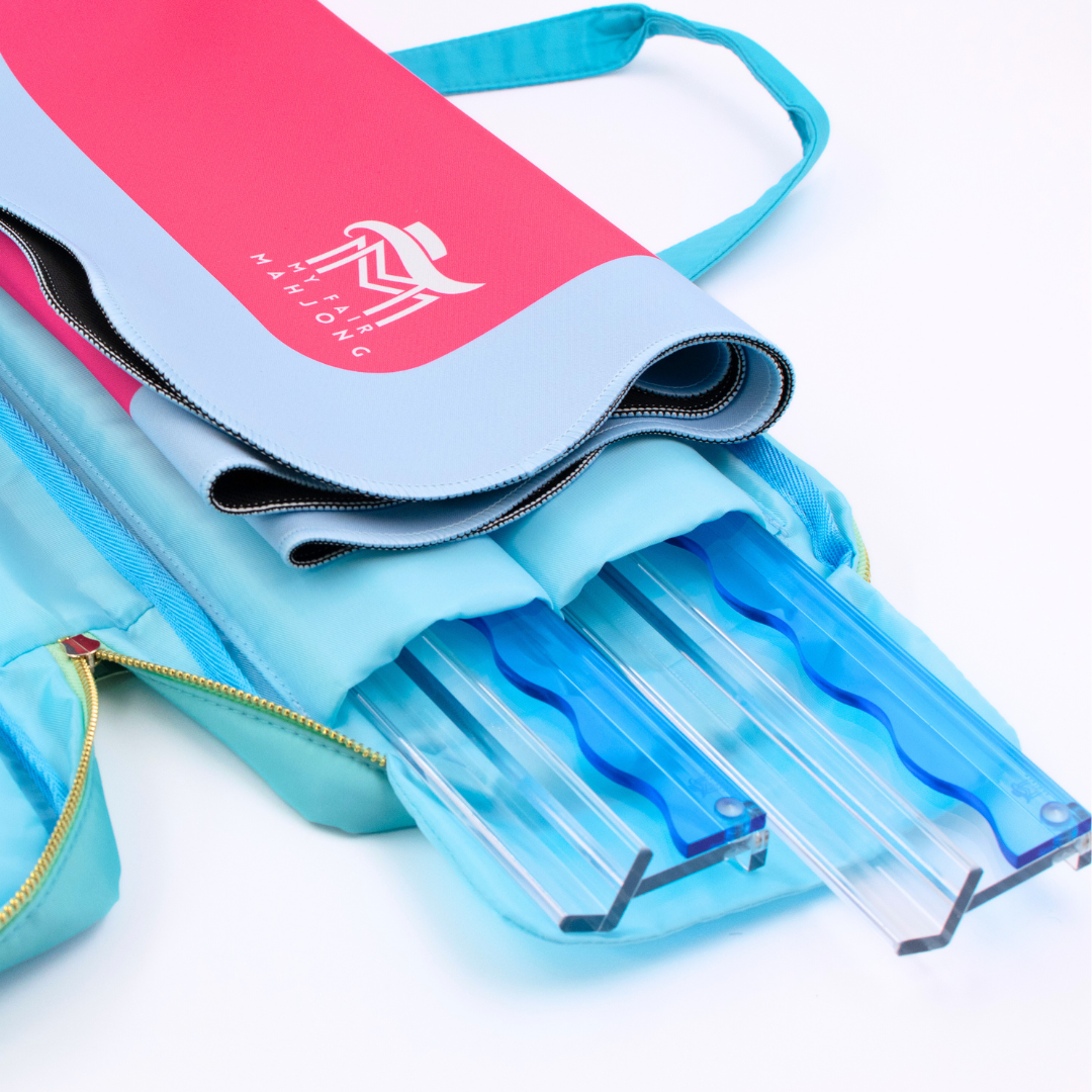 Wavy Acrylic Mahjong Racks | Multi-Colors | Magnetic Pushers