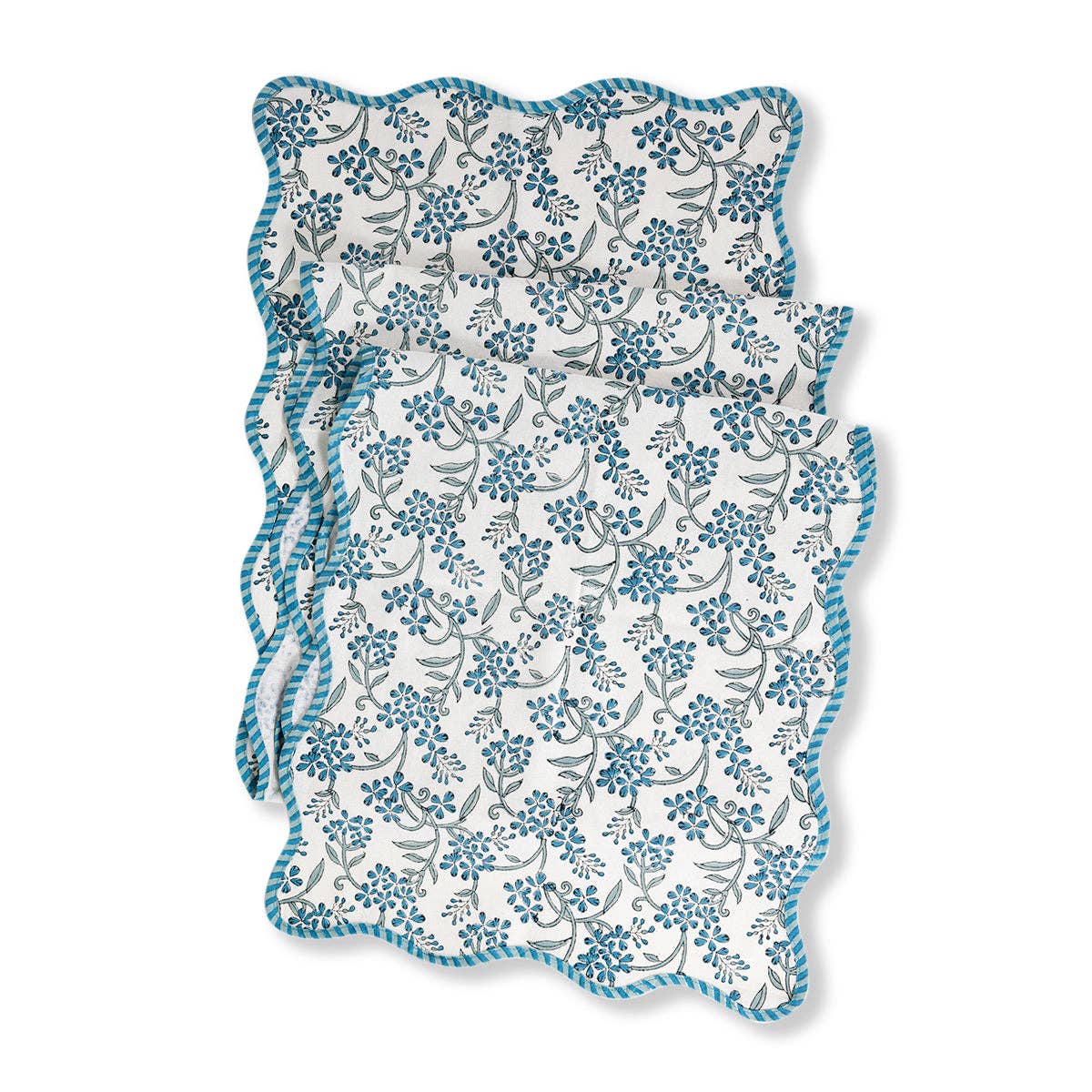 Sanibel Blue & White Table Runner