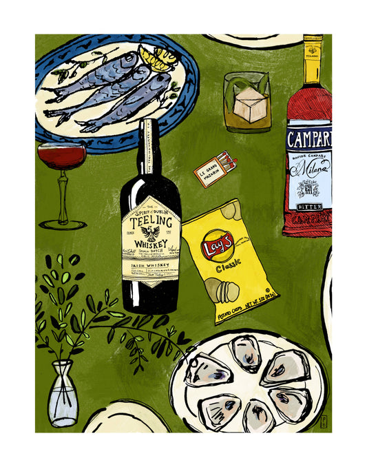 "Chips and Whiskey", Giclée Fine Art Print
