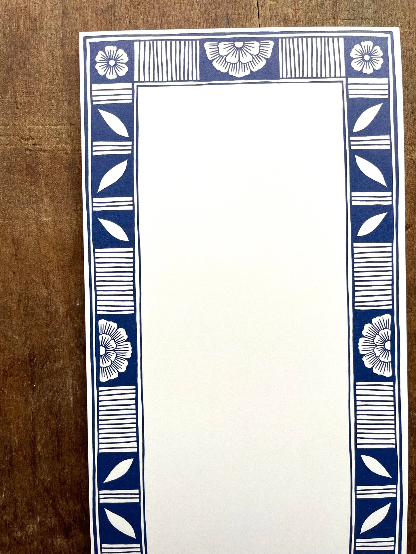 Blue Ceramic Motif Market Pad with Magnetic