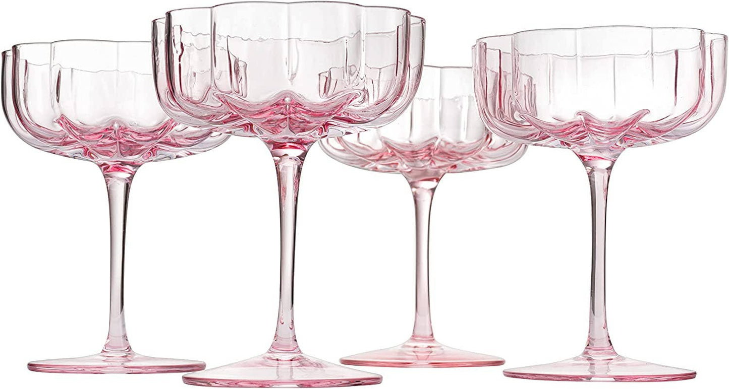 Elegant Flower Champagne & Cocktail Coupes