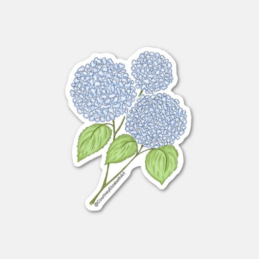 Blue Hydrangeas Sticker