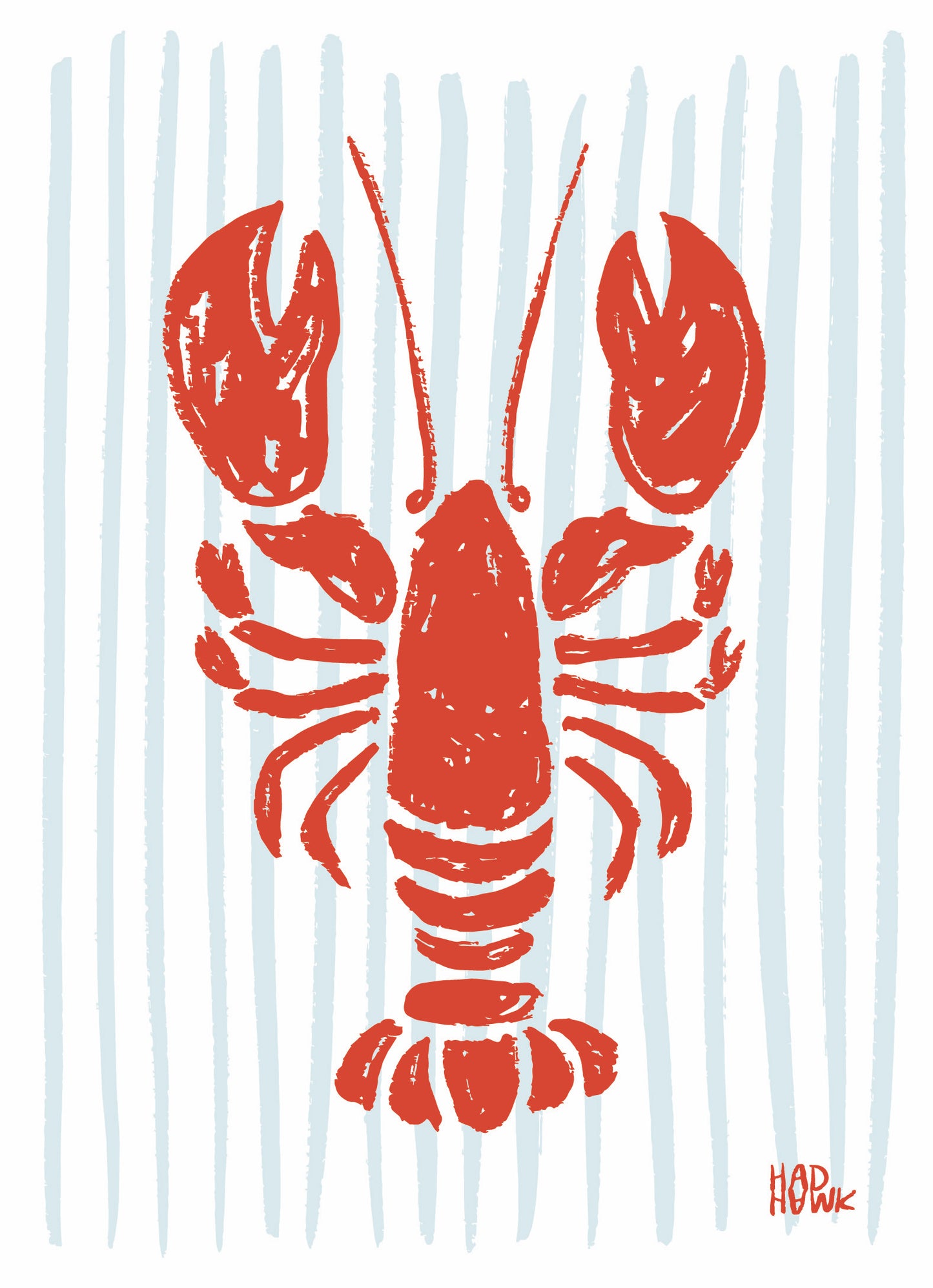 Lobster Print 5x7 - original