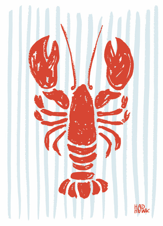Lobster Print 5x7 - original