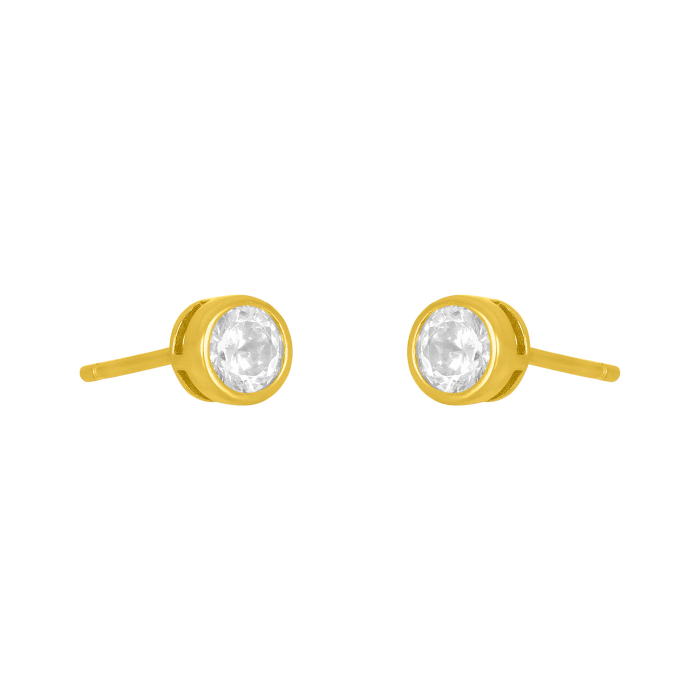 Marisol Bezel Stud Gold