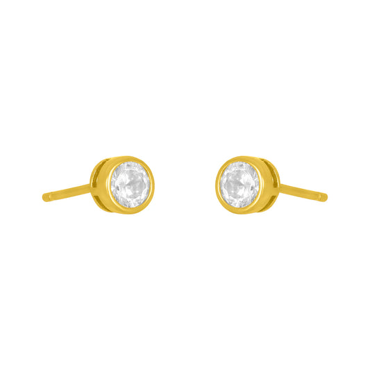 Marisol Bezel Stud Gold