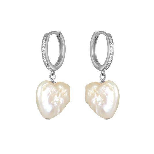 noa huggies silver earrings