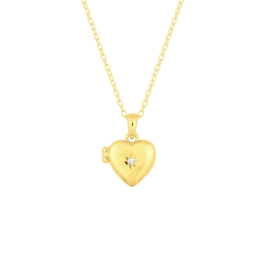 Heirloom Heart Locket Gold Necklace