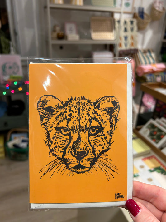Cheetah Greeting Card - Blank Inside
