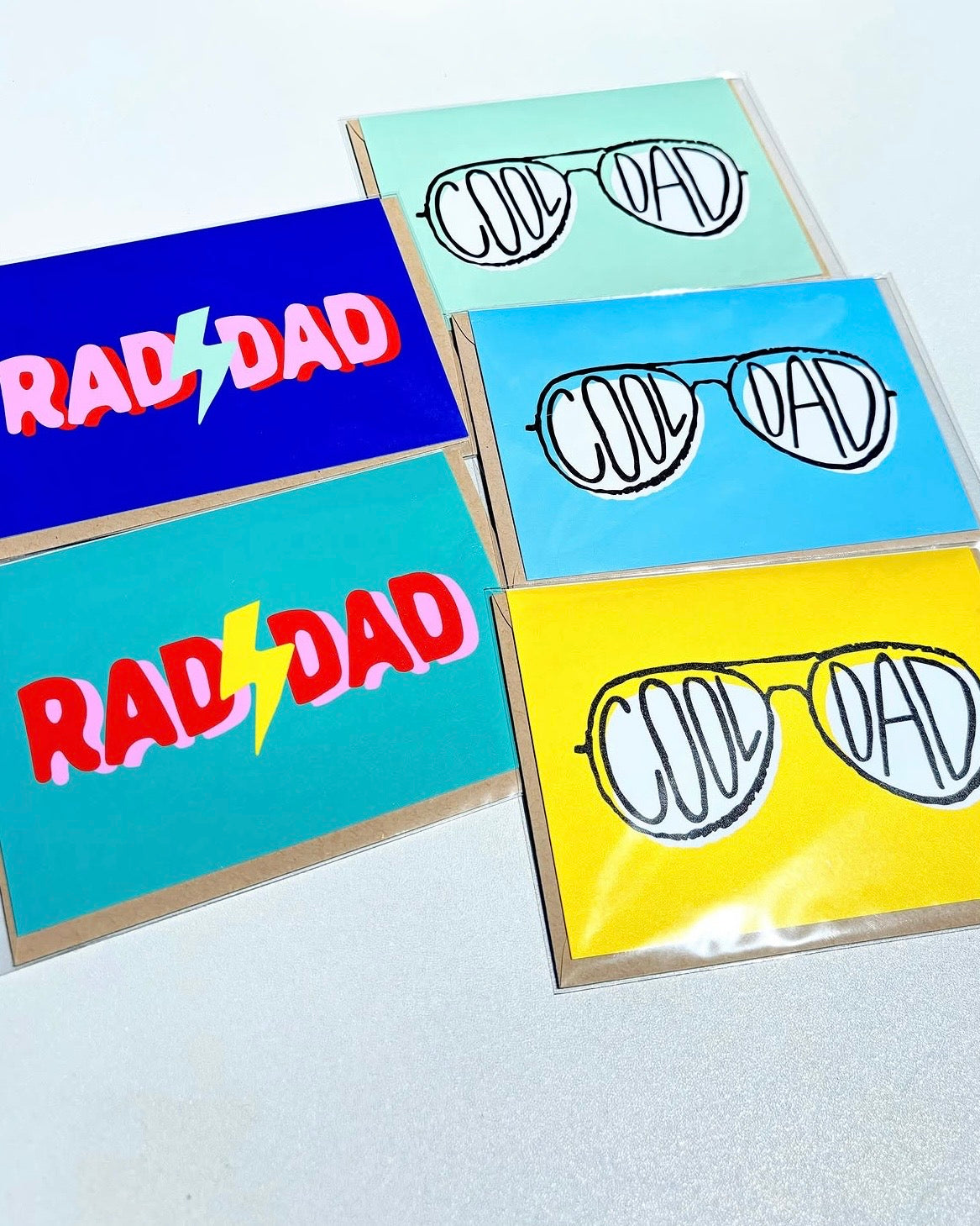 COOL DAD - Folded Card - Blank Inside - Yellow