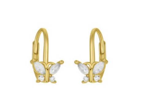Mariposa Crystal Huggies Gold