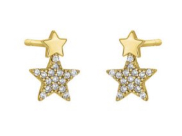 Shooting Star Studs Gold