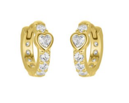 Mackenzie Heart Huggies Gold