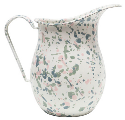 Catalina Large Pitcher, Mint Hibiscus