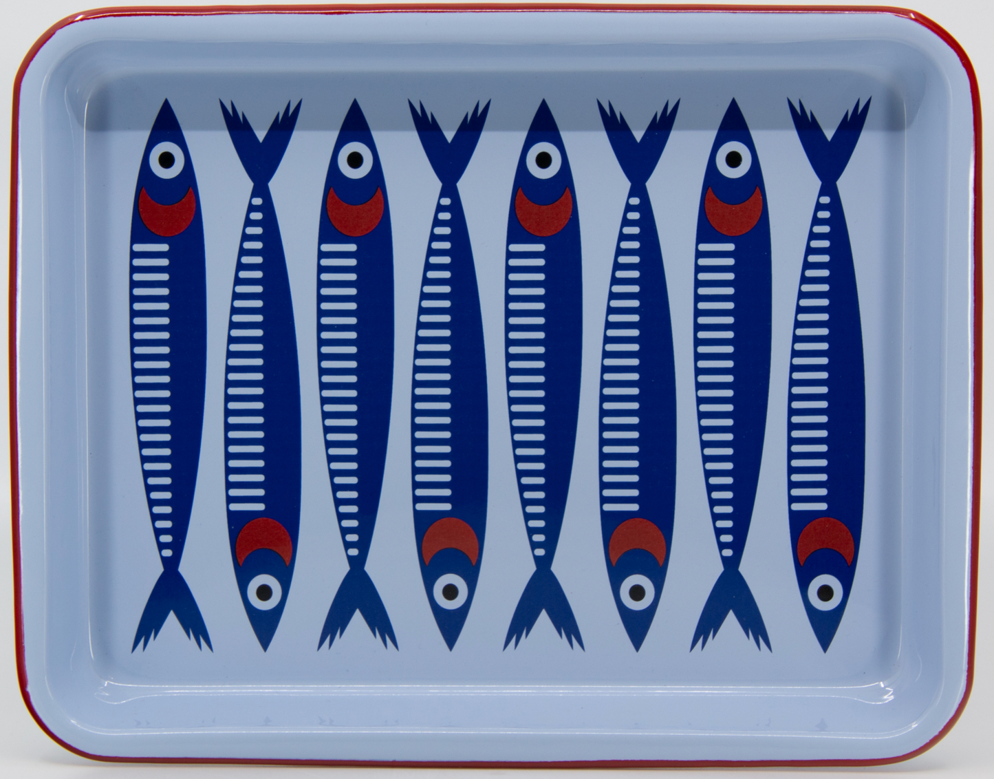 Mur by Ayca x CCH Anchovies Small Rectangle Tray, Red Rim
