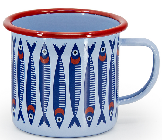 Mur by Ayca x CCH Anchovies 16 oz Large Mug, Red Rim