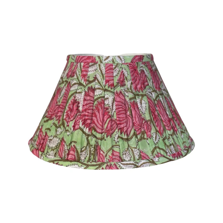 Lychee Block-Printed Lamp Shade - Large