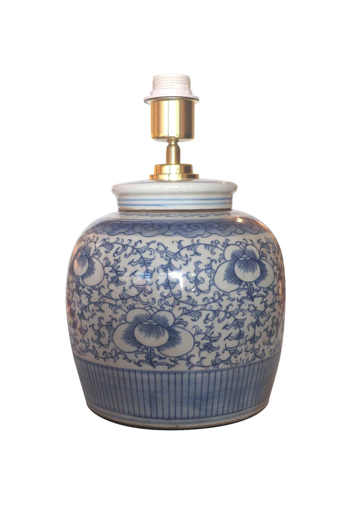 Vine & Lotus Ginger Jar Lamp