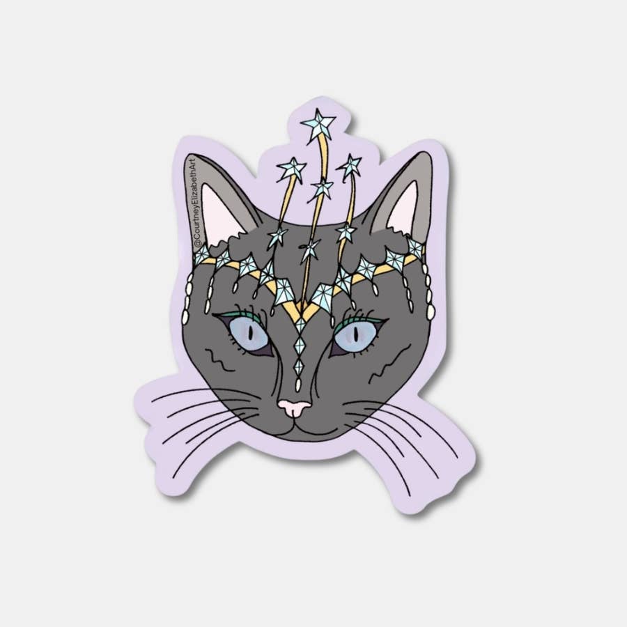 Showgirl Black Cat Sticker
