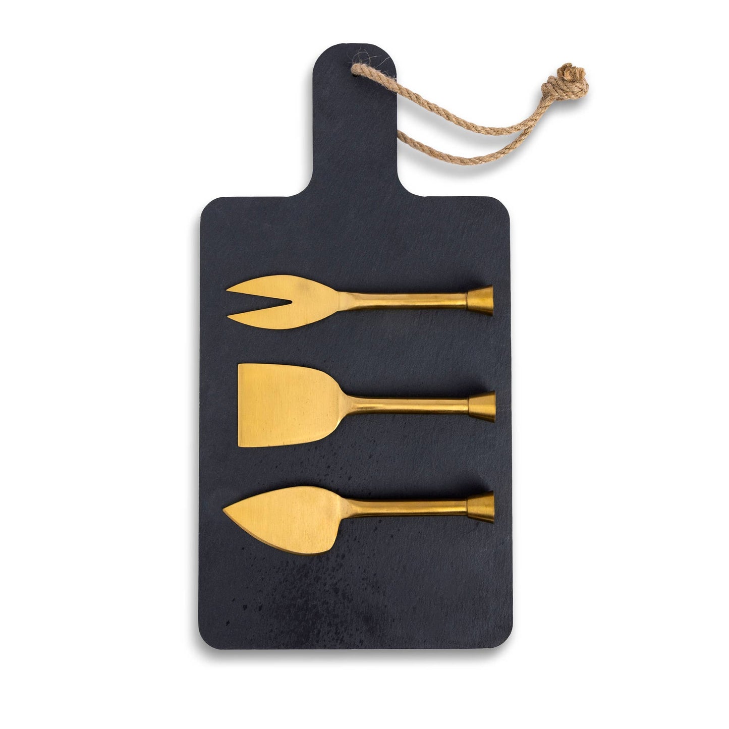 Slate Cheese Set - Gold