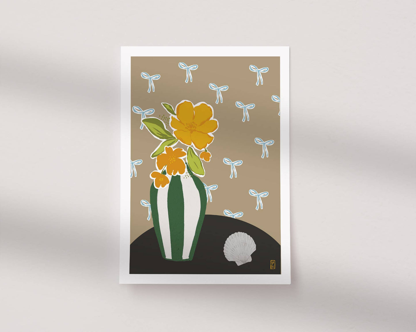 Pascale Berkowitz Studio Art - "Orange Flowers", Giclée Fine Art Print