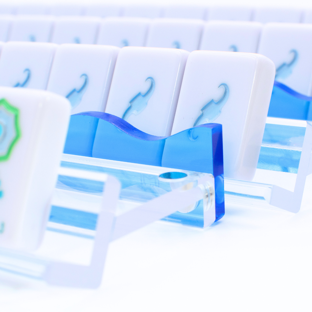 Wavy Acrylic Mahjong Racks | Multi-Colors | Magnetic Pushers