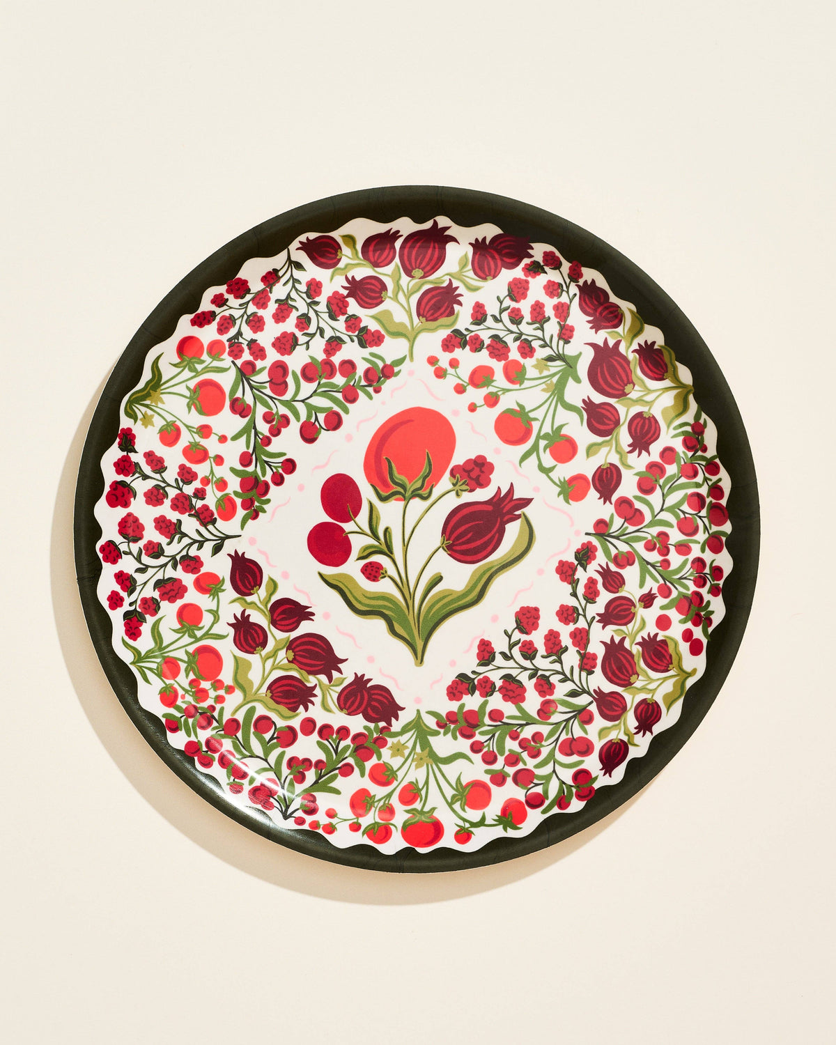 One & Only Paper - Heirloom Garden Round Bent Birch Tray