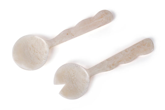 Resin Salad Server-Vanilla  (Set of 2)