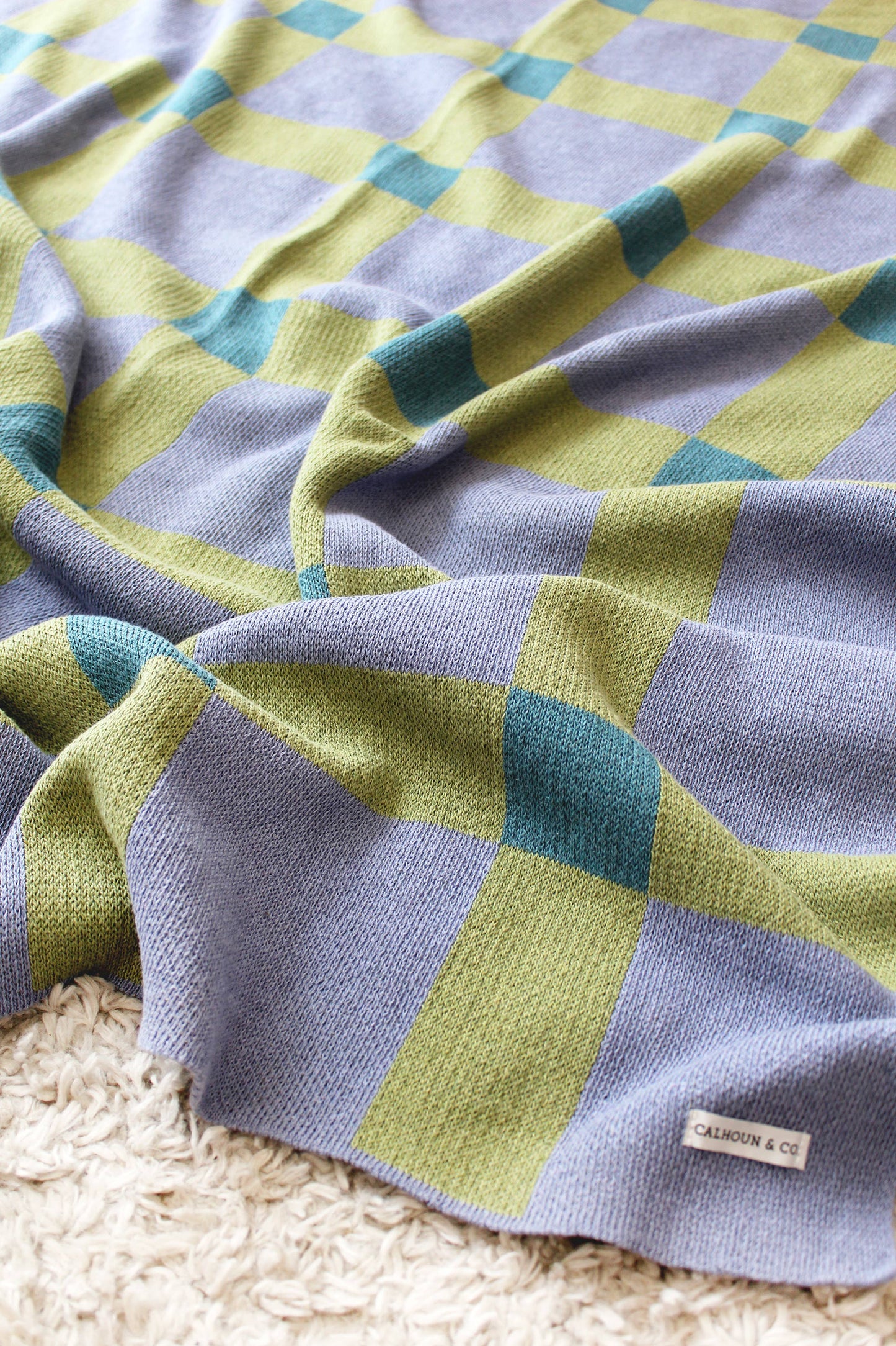 Gingham Knit Blanket