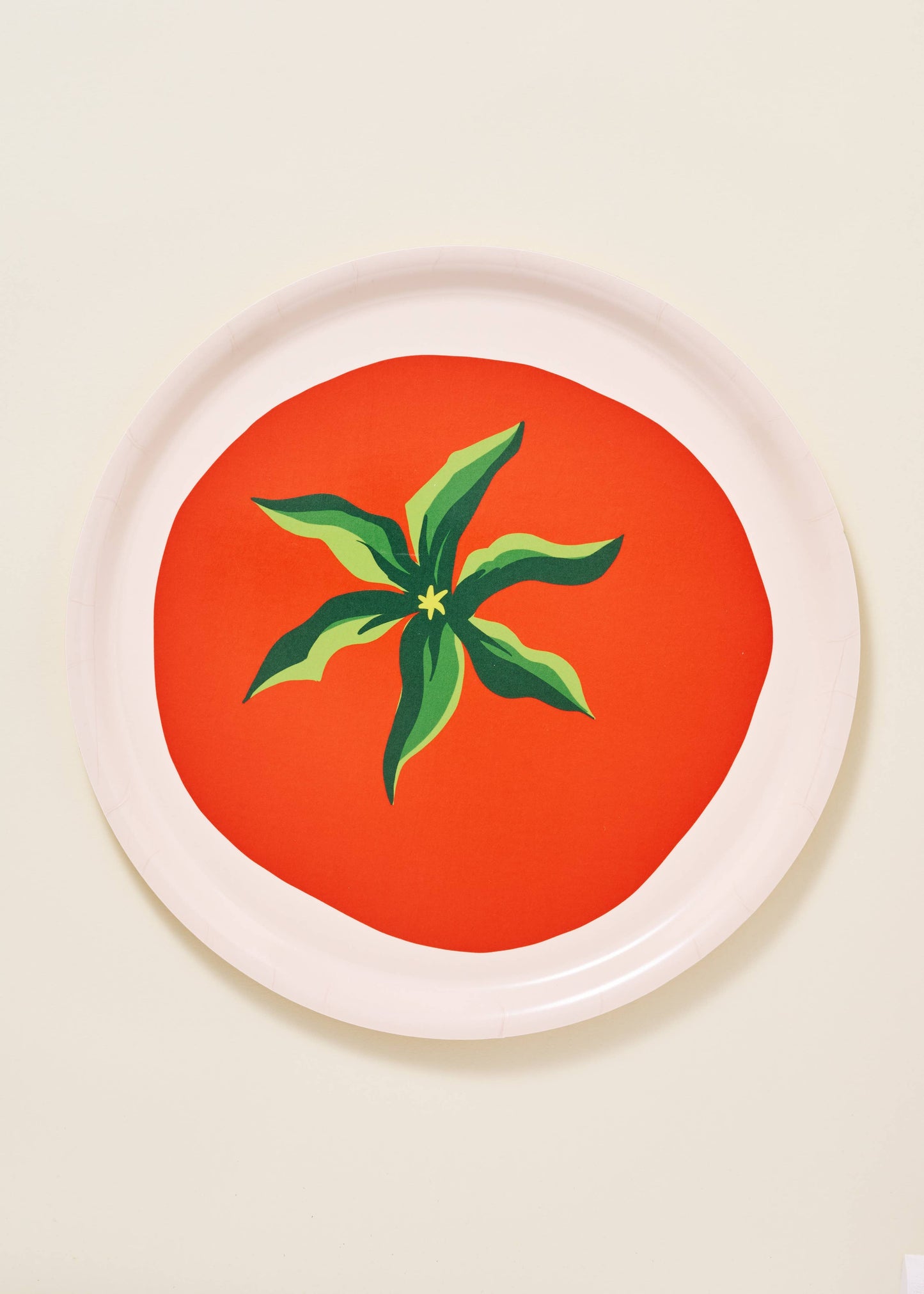 One & Only Paper - Tomato Bent Birch/Melamine Serving Tray Platter