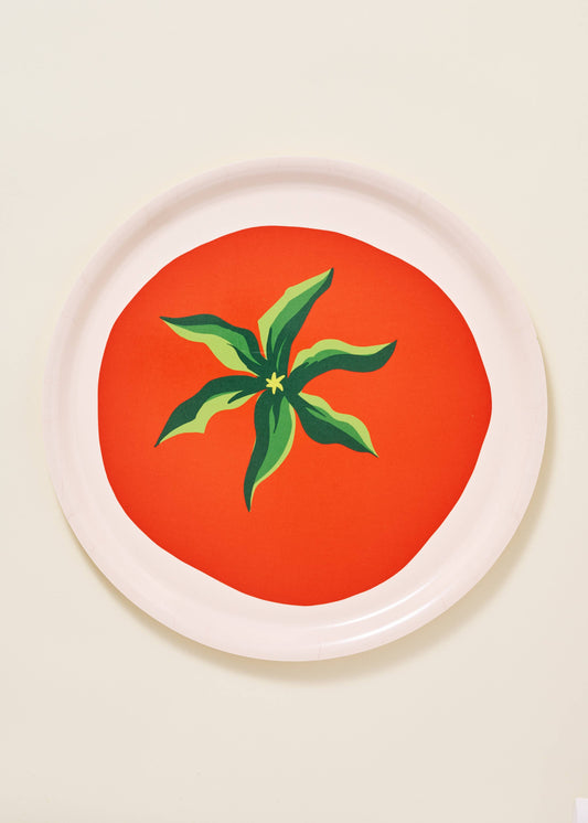 One & Only Paper - Tomato Bent Birch/Melamine Serving Tray Platter