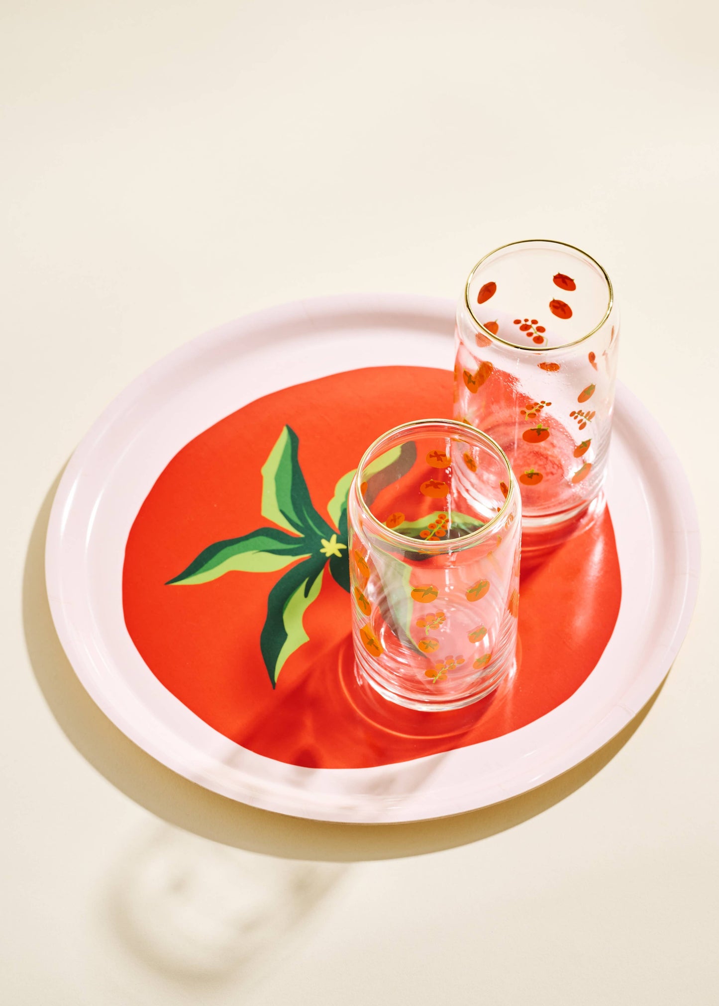 One & Only Paper - Tomato Bent Birch/Melamine Serving Tray Platter