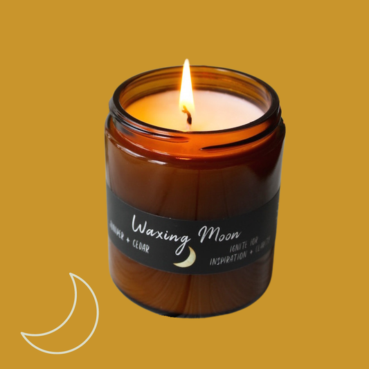 Waxing Moon Candle // Moon Phase Candle // Soy Wax Candle