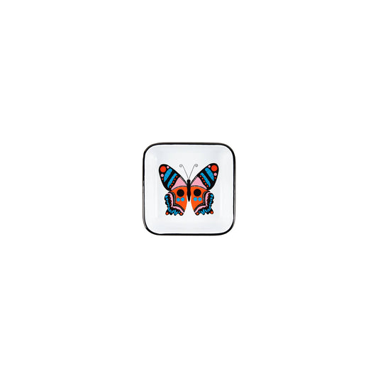Lisa Congdon x CCH Butterfly Enamelware Small Square Tray