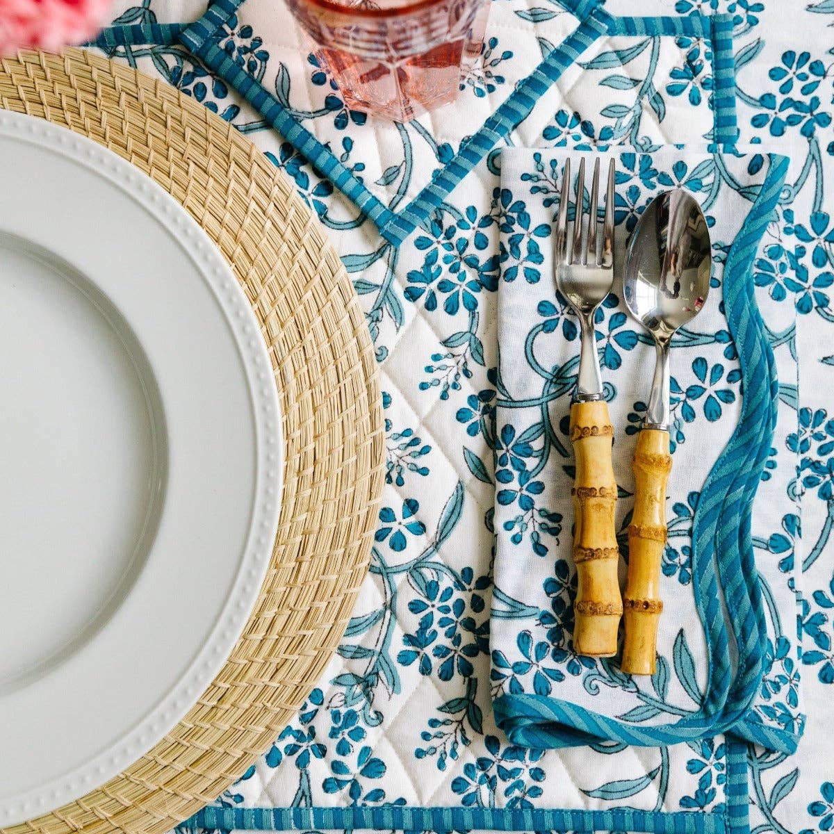 Sanibel Blue & White Table Runner