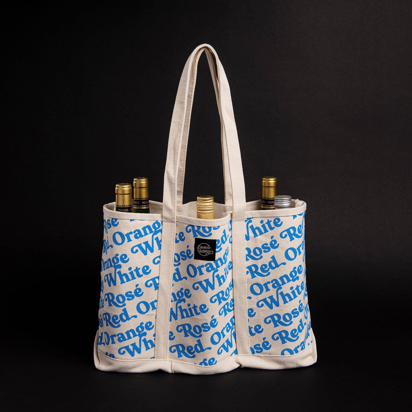 Wine Bottle Canvas Tote