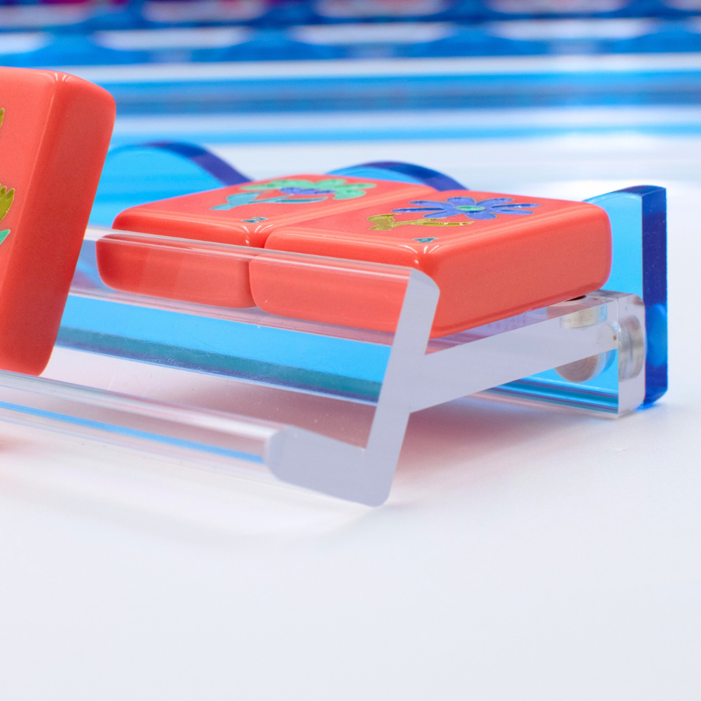 Wavy Acrylic Mahjong Racks | Multi-Colors | Magnetic Pushers