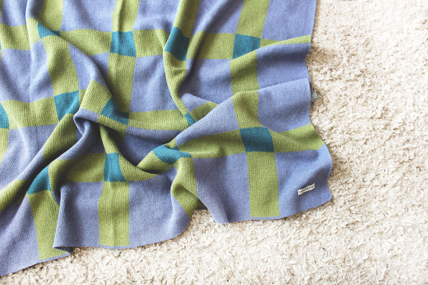 Gingham Knit Blanket