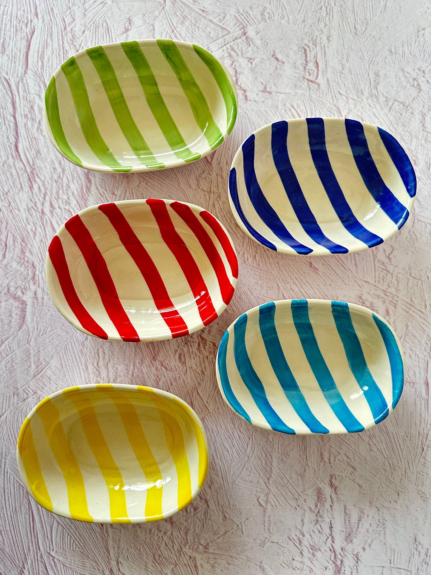 Ceramic stripe Bowl, Yellow
